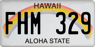 HI license plate FHM329