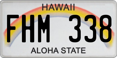 HI license plate FHM338