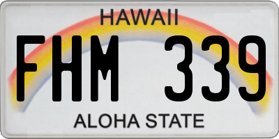 HI license plate FHM339