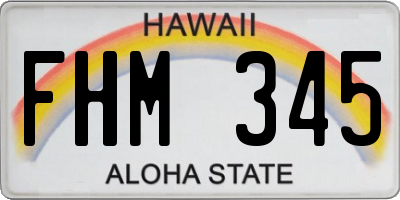 HI license plate FHM345