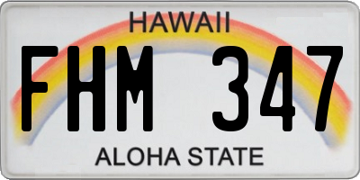 HI license plate FHM347