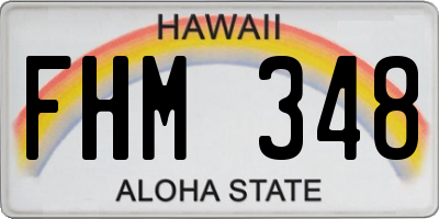 HI license plate FHM348