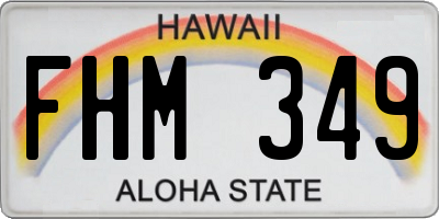 HI license plate FHM349