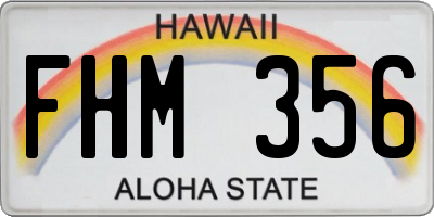HI license plate FHM356