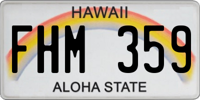 HI license plate FHM359