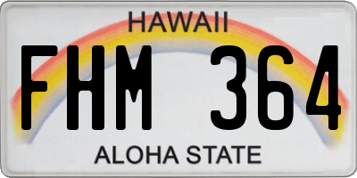 HI license plate FHM364