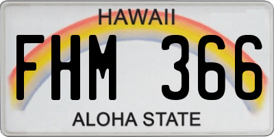 HI license plate FHM366