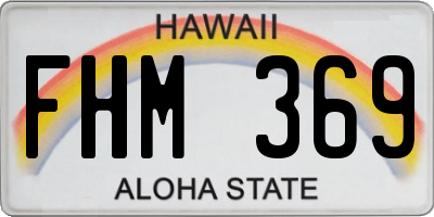 HI license plate FHM369