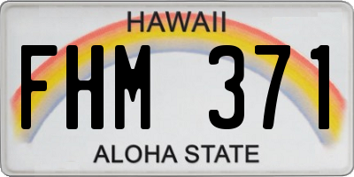HI license plate FHM371