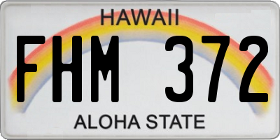 HI license plate FHM372