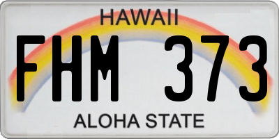 HI license plate FHM373