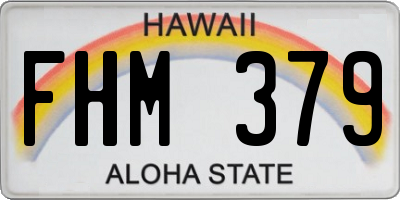 HI license plate FHM379