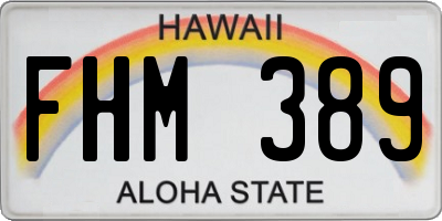 HI license plate FHM389