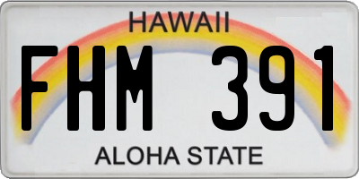 HI license plate FHM391