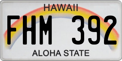 HI license plate FHM392