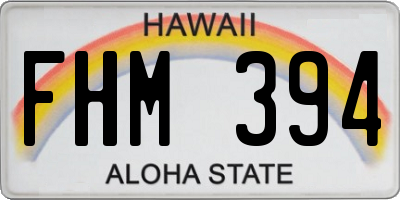 HI license plate FHM394