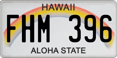 HI license plate FHM396