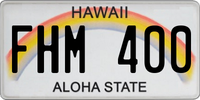 HI license plate FHM400