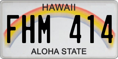 HI license plate FHM414