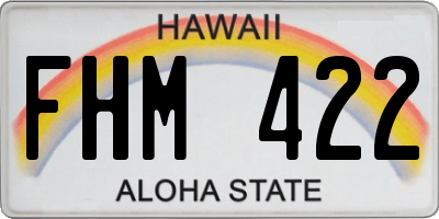 HI license plate FHM422