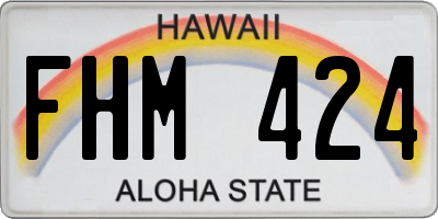 HI license plate FHM424