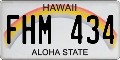 HI license plate FHM434