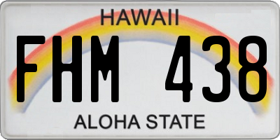 HI license plate FHM438