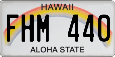 HI license plate FHM440