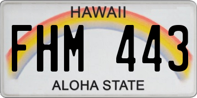 HI license plate FHM443