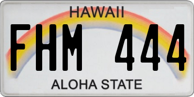 HI license plate FHM444
