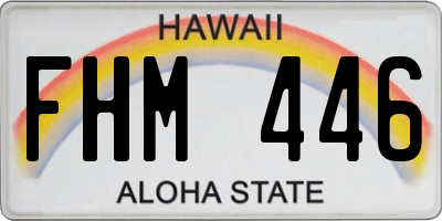 HI license plate FHM446
