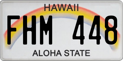 HI license plate FHM448