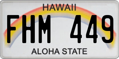 HI license plate FHM449