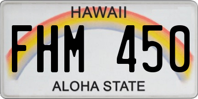 HI license plate FHM450