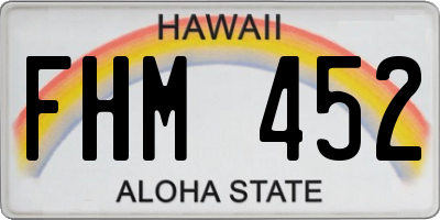 HI license plate FHM452