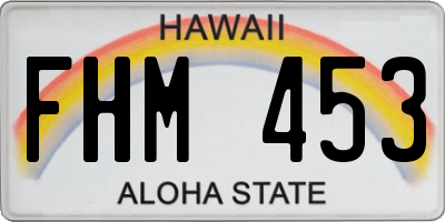 HI license plate FHM453