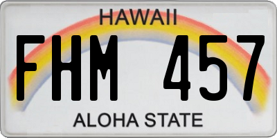 HI license plate FHM457