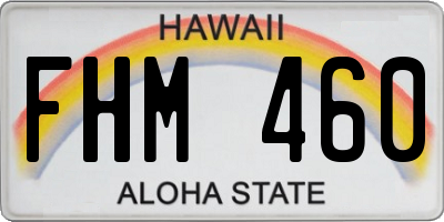 HI license plate FHM460
