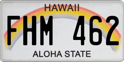 HI license plate FHM462