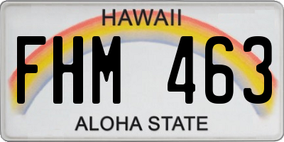 HI license plate FHM463