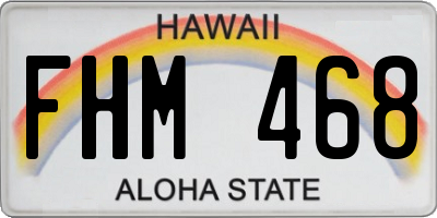 HI license plate FHM468