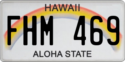 HI license plate FHM469