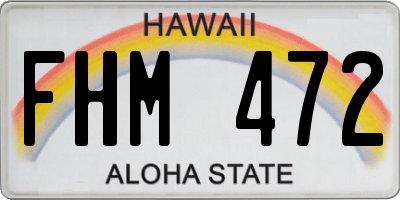 HI license plate FHM472