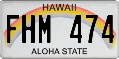 HI license plate FHM474