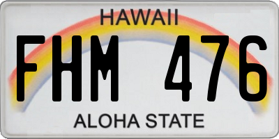 HI license plate FHM476