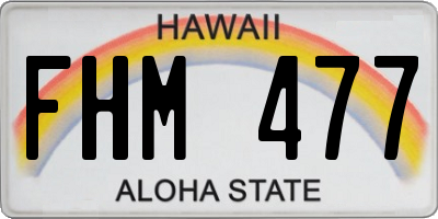 HI license plate FHM477