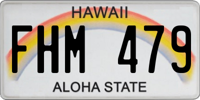 HI license plate FHM479