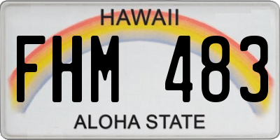 HI license plate FHM483