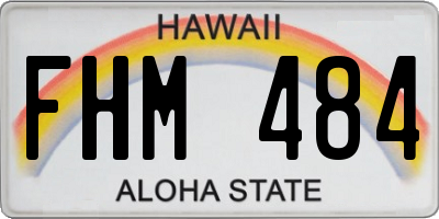 HI license plate FHM484