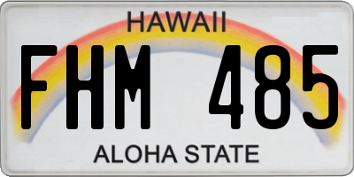 HI license plate FHM485